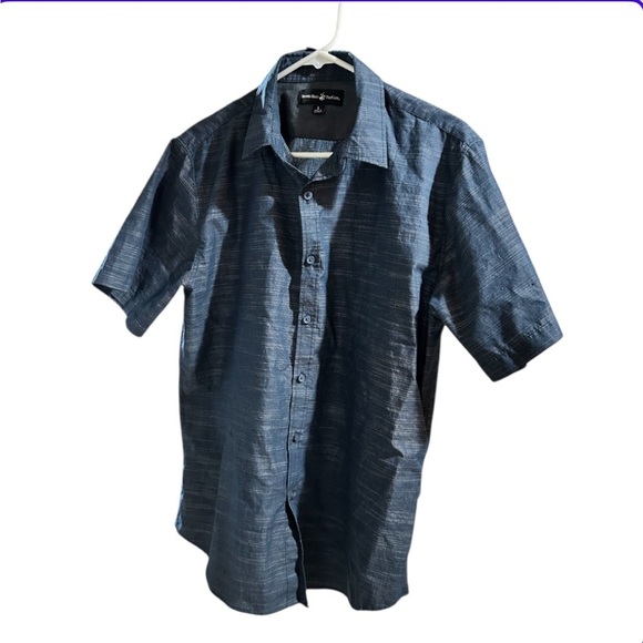 Beverly Hills Polo Club Blue Relaxed Fit Casual Shirt size Large - Picture 2 of 5